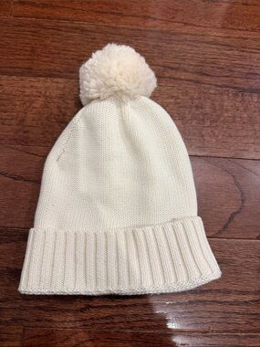 NWOT Caden Lane Cream Knit Pom-Pom Beanie for Kids